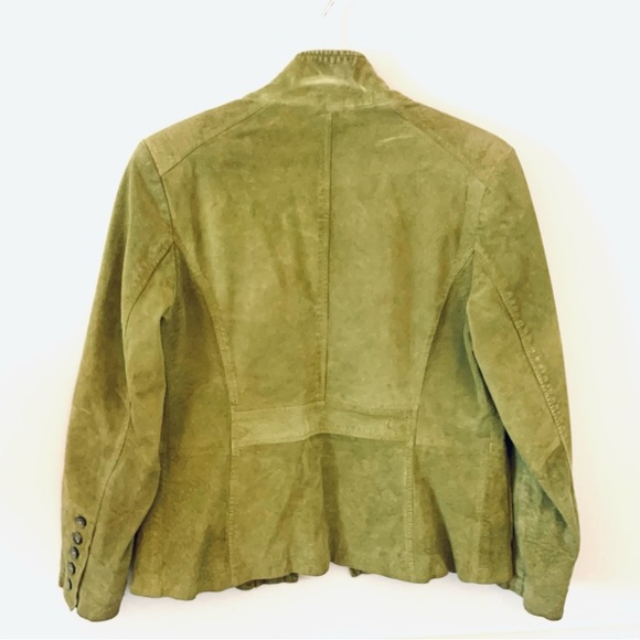 MARSHALL FIELDS
Genuine Suede Leather Button Jacket, oak/moss green - Picture 4 of 7